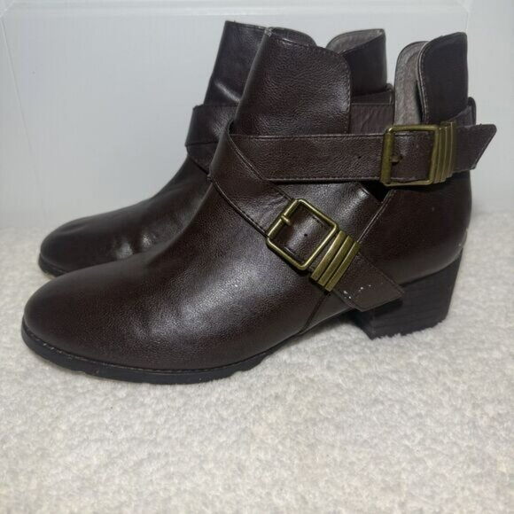 Breckelles Bronco-11 Brown Vegan Leather Bootie - Picture 1 of 8